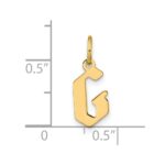 14KY Letter G Initial Pendant - Image 4