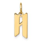 14KY Letter H Initial Pendant