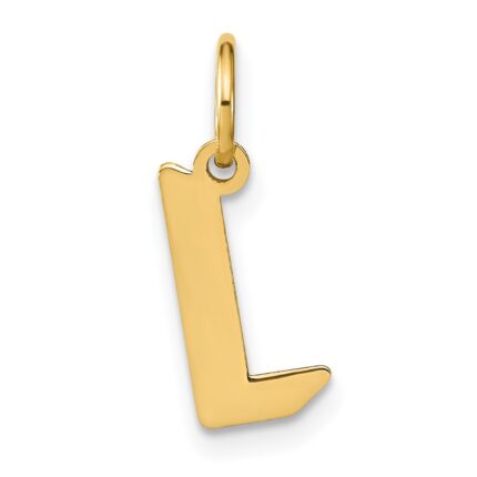 14KY Letter L Initial Pendant
