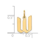 14KY Letter W Initial Pendant - Image 4