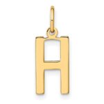 14ky Letter H Initial Pendant