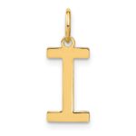 14ky Letter I Initial Pendant