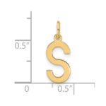 14ky Letter S Initial Pendant - Image 4