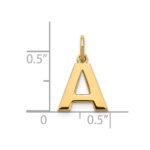 14ky Letter A Initial Pendant - Image 3