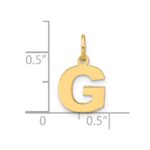 14ky Letter G Initial Pendant - Image 4