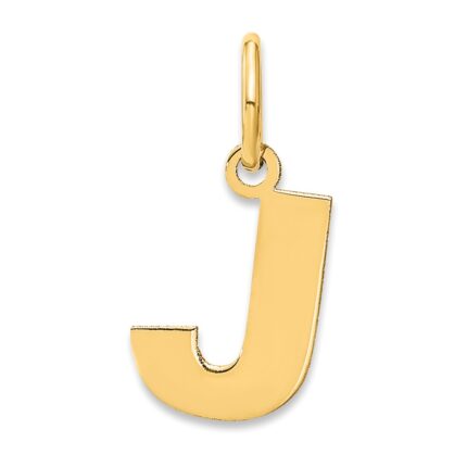 14ky Letter J Initial Pendant
