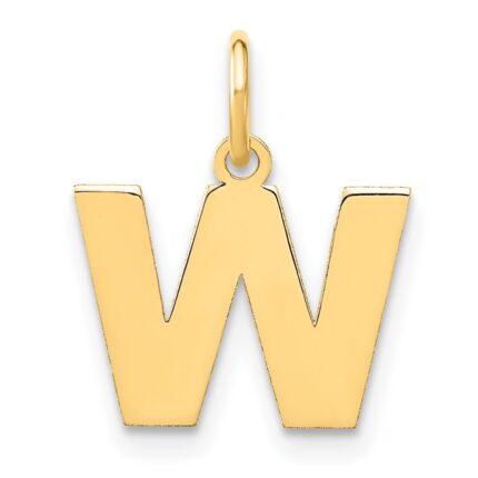 14ky Letter W Initial Pendant