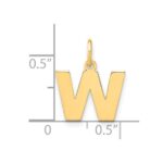 14ky Letter W Initial Pendant - Image 4