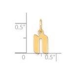 14ky Lowercase Letter N Initial Pendant - Image 4