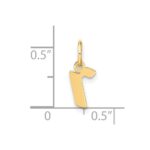 14ky Lowercase Letter R Initial Pendant - Image 4