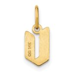 14ky Lowercase Letter V Initial Pendant - Image 3