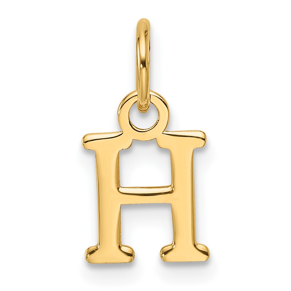 XNA1466Y_H.jpg 14ky Cutout Letter H Initial Pendant - Image 1