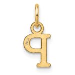 14ky Cutout Letter P Initial Pendant - Image 3