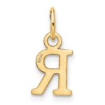 14ky Cutout Letter R Initial Pendant - Image 3