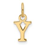14ky Cutout Letter Y Initial Pendant