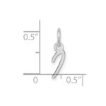 14K White Gold Uppercase Letter I Initial Charm - Image 4