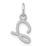 14K White Gold Uppercase Letter J Initial Charm - Image 3