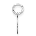 14K White Gold Uppercase Letter O Initial Charm - Image 2