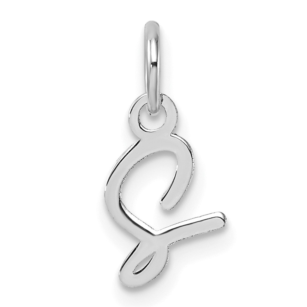 XNA1467W_S.jpg 14K White Gold Uppercase Letter S Initial Charm - Image 1