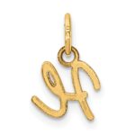14K Uppercase Letter H Initial Charm - Image 3