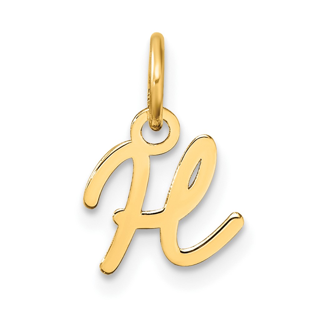XNA1467Y_H.jpg 14K Uppercase Letter H Initial Charm - Image 1