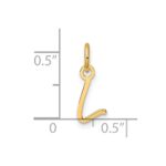 14K Uppercase Letter L Initial Charm - Image 4