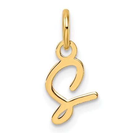14K Uppercase Letter S Initial Charm