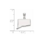 Sterling Silver/Rhodium-plated Connecticut State Pendant - Image 3