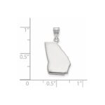 Sterling Silver/Rhodium-plated Georgia State Pendant - Image 2