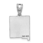 Sterling Silver/Rhodium-plated New Mexico State Pendant - Image 4