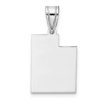Sterling Silver/Rhodium-plated Utah State Pendant