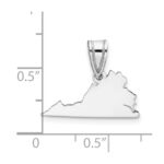 Sterling Silver/Rhodium-plated Virginia State Pendant - Image 3