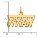 14k Yellow Gold Top Bar Name Plate - Image 3