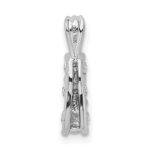 14k White Gold 1/2 carat Lab Grown Diamond VS/SI+ G+ Three Stone Pendant - Image 3