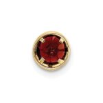 14k 5mm Round Garnet Bezel Chain Slide - Image 3