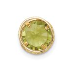 14k 7mm Round Peridot Bezel Chain Slide - Image 3