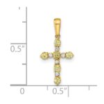 14k Peridot and Diamond Cross Pendant - Image 4