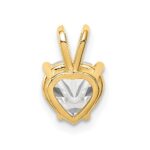14k 7mm Heart Cubic Zirconia Pendant - Image 3