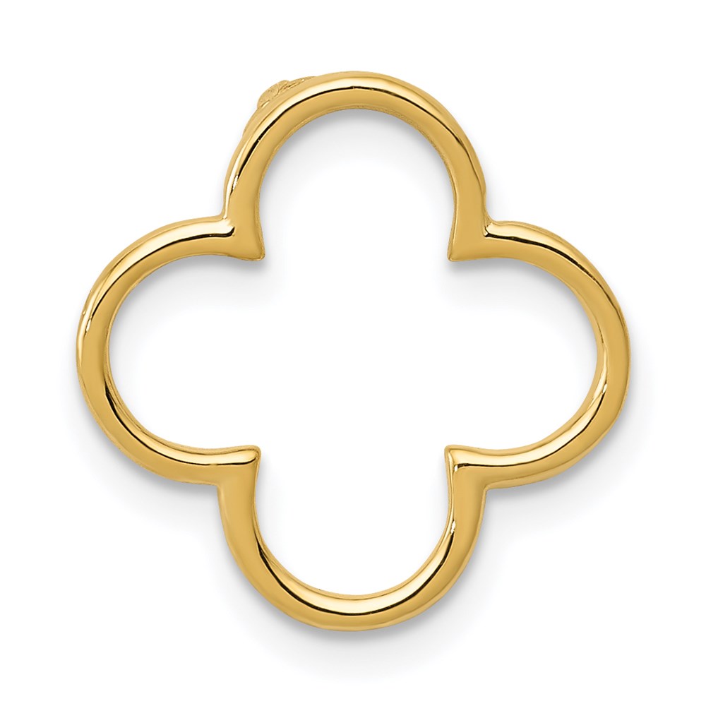 XP5052.jpg 14k Small Quatrefoil Design Chain Slide - Image 1