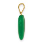 14K Polished Jade Heart Pendant - Image 2