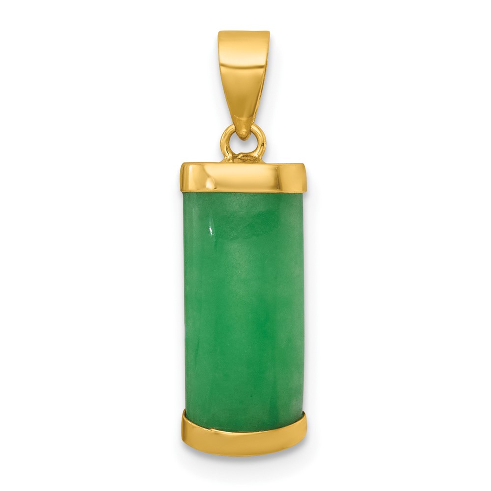 XP5315.jpg 14K Polished Jade Domed Bar Pendant - Image 1