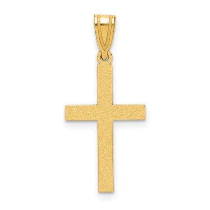 14k Sandblasted Cross Pendant
