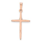 14k Rose Gold Diamond Cross Pendant - Image 4