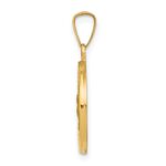 14k Polished and Satin Hollow Our Lady of Guadalupe Medal Round Pendant - Image 2