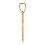 14k Polished and Satin Hollow Caridad Del Cobre Medal Round Pendant - Image 2