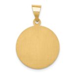 14k Polished and Satin Hollow St. Charles Medal Pendant - Image 4