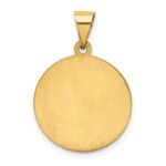 14k Polished and Satin Hollow St. Christopher Medal Round Pendant - Image 4