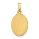 14k Polished and Satin Hollow St. Christopher Medal Oval Pendant - Image 4
