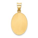 14k Polished and Satin Hollow St Christopher Medal Oval Pendant - Image 4