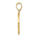 14k Polished and Satin Hollow St Florian Medal Round Pendant - Image 2